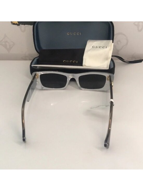 New Authentic Gucci GG0516S 002 Grey Silver Mirror Oversized Sunglasses main image 5